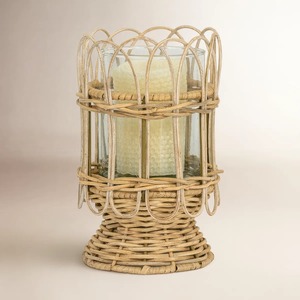 Portavelas de ratán hecho a mano, se puede usar como soporte para flores, para la decoración del hogar, sala de estar, dormitorio, comedor y eventos, procedente de la India. - Product Image 5