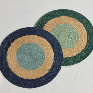 Set de table décoratif tissé en fibres naturelles, tapis de table personnalisé, vente en gros, fait main, style bohème, artisanat vietnamien - Product Image 1
