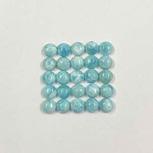 4mm-10mm AAA + Cabochons ronds Larimar bleu naturel à dos plat en pierres précieuses Larimar Fabrication de bijoux minimaliste du fournisseur vérifié - Product Image 5