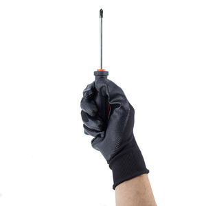 Gants de sécurité épais antistatiques, absorbants l'humidité, usage général, bleu et blanc, enduits de nitrile, poignet tricoté lisse antidérapant, 10 mil - Product Image 3