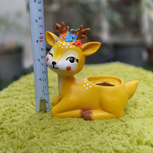 Wholesale Deer Model Modern Home & Garden Small Size Polyresin Handmade Eco-Friendly Indoor Office Desk Flower Pots & Planters - Product Image 2