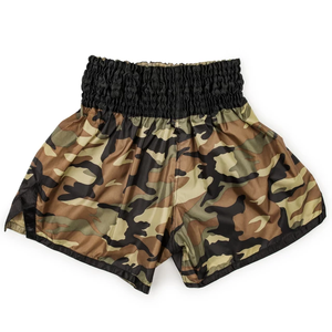 Pantalones Cortos de Muay Thai para Hombre, Rojos, Azules y Dorados, Bordados, de Satén, Cintura Media Elástica, Ecológicos, de Secado Rápido, con Logotipo Frontal Estampado por Transferencia de Calor - Product Image 4