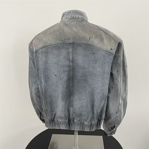 Mens Oversized <b>Denim</b> Jacket Relaxed Street Fashion Loose Fit Washed Jean Outerwear Casual Daily Layer <b>Coat</b> - Product Image 4