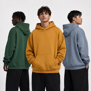 High Quality Unisex Hoodies Plus Size Men's <b>Pullover</b> Drop Shoulder Hoodie Puff Print Custom Printing Plain Blank <b>Jumper</b> Hoodies - Product Image 4