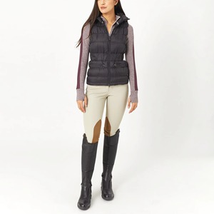 Chaleco Acolchado Ligero para Mujer, con Cierre Frontal Completo, Color Sólido, Ropa de Equitación, Pantalones de Cintura Alta con Rodilleras - Product Image 1
