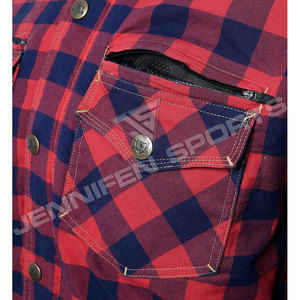 Motorcycle Riding Flannel Leather <b>Shirt</b> Engineered 100% Cotton Flannel Lightweight Comfort Plus Size Winter All Season Use - Product Image 4