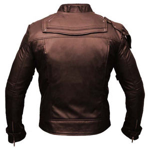 Unique Style Custom Men's <b>Leather</b> Casual <b>Winter</b> Breathable Windproof <b>Jacket</b> Regular Sleeves Front High Quality OEM Service - Product Image 5
