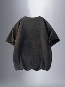 เสื้อยืดพิมพ์ลายสไตล์วินเทจทรงโอเวอร์ไซส์ ล้างสีแบบแอซิดวอช  พร้อมโลโก้สั่งทำ  เสื้อผ้าแฟชั่นสตรีทแวร์ผ้าฝ้ายสำหรับผู้ชาย - Product Image 4