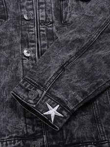 Veste en jean décontractée pour homme, printemps-automne 2023, en coton, manches longues, col rabattu, multi-poches, coupe slim - Product Image 3