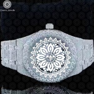 Montre mécanique de luxe Charm_Jewells, boîtier carré en acier inoxydable, cadran de 40 mm, verre lumineux, analogique, date automatique, résistante à l'eau 10 ATM - Product Image 5