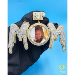 Custom Photo Name Pendant Iced Out Moissanite Diamond Hip Hop Necklace Gold Bling Memory <b>Locket</b> Jewelry Gift - Product Image 6