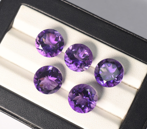 Ametyste naturelle ronde taille brillant 12 mm, pierre précieuse lâche pour la fabrication de bijoux - Product Image 5