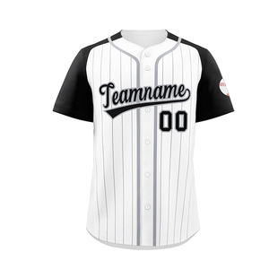 Maillots de sport en polyester respirant avec logo personnalisé, boutonnés, taille adulte, uniformes de baseball - Product Image 3