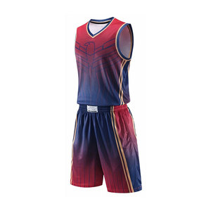 Conjunto de camiseta y pantalones cortos de baloncesto personalizados para hombre – Diseño New Eagle en rojo y azul marino |   Ropa Deportiva al por Mayor - Product Image 3