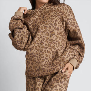 Ensemble survêtement unisexe tendance en coton peigné super doux, comprenant un sweat à capuche et un pantalon de survêtement camouflage, coupe oversize – Nouvelle collection très prisée - Product Image 6