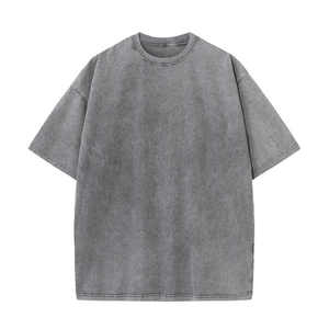 Custom Logo Tee Vintage Blank <b>Plain</b> <b>Tshirt</b> Cotton Stone Washed T-Shirt Printing Men Acid Washed T Shirt - Product Image 5