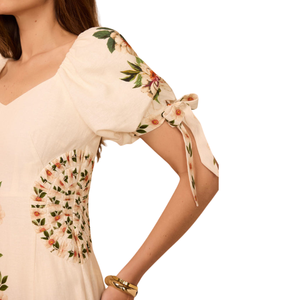 Vestido midi estampado con cuello en V para mujer, vestido de fiesta con corte en A - Product Image 6