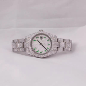 Montre de luxe classique en acier inoxydable avec cadran arabe, mouvement à quartz ETA, résistance à l'eau 3 bars, légère, unisexe, pour usage quotidien - Product Image 2