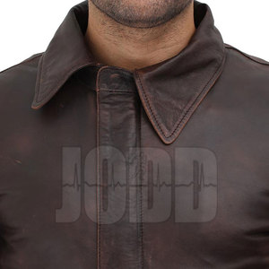 Chaqueta de Cuero para Hombre, Diseño Personalizado, Alta Calidad, Transpirable, Invierno, Color Sólido, Piel de Vaca, Logotipo Frontal, Estilo Urbano, Forro de Algodón - Product Image 4