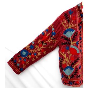 <b>Velvet</b> Suzani Embroidery Woven Cotton Breathable <b>Jacket</b> - Product Image 5