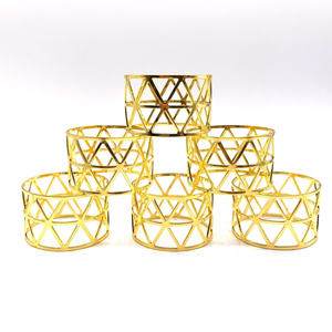 Juego de Anillos para Servilletas de Metal Dorado, Anillos Redondos para Servilletas para Decoración de Fiestas, Cenas - Product Image 3