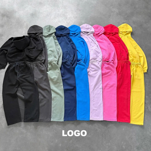 Custom Vintage Men's <b>Tracksuit</b> Set Two Piece Fleece Sweat Suit Jogger Streetwear Logo Men <b>Tracksuits</b> For Sale - Product Image 6