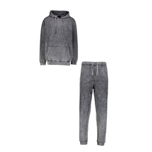 <b>Men's</b> Hooded <b>Sweatshirt</b> Set <b>Grey</b> 100% Cotton French Terry Regular Fit Casual Autumn Wear Digital Printing - Product Image 1