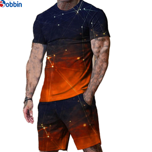 Conjunto deportivo unisex de dos piezas, ropa de diseñador para hombre, sublimación, poliéster, conjunto de camiseta y pantalones cortos deportivos para gimnasio. - Product Image 2