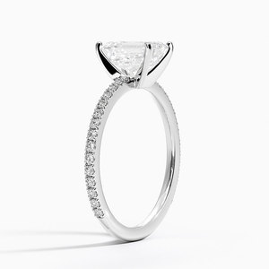 BOJ <b>Ring</b> 0117 <b>Emerald</b> Cut 925 <b>Silver</b> Luxe Ballad Pav Prong Setting Solitaire Diamond <b>Ring</b> 2ct D Color VVS1 Moissanite GRA - Product Image 2