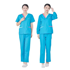 Uniformes Médicos Unisex de Diseño Brillante 2025, Uniformes de Salón de Belleza, Accesorios para Enfermeras, Poliéster y Algodón para el Trabajo - Product Image 1