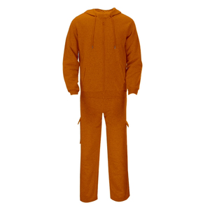 Survêtement de sport en molleton de coton personnalisé pour homme de haute qualité, avec fermeture éclair et poches latérales - Product Image 1