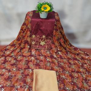 Diseño Sencillamente Impresionante, Última Tela Somalí Fransawidirac, Jacquard Twill con Patrón Floral, 50% Algodón, 50% Poliéster, Chifón - Product Image 1