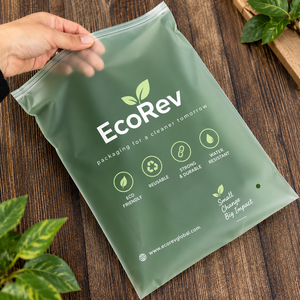 ถุงซิป EcoRev แบบใช้ซ้ำได้ บรรจุภัณฑ์เสื้อผ้าพรีเมียม เป็นมิตรกับสิ่งแวดล้อม แข็งแรง ทนทาน รีไซเคิลได้ เคลือบผิวอเนกประสงค์ กันน้ำ - Product Image 4