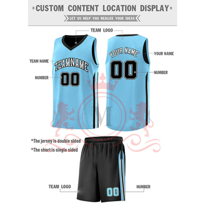 Vêtements de sport d'équipe professionnels avec uniforme de basket-ball réversible respirant, maillot léger et shorts pour les matchs - Product Image 2