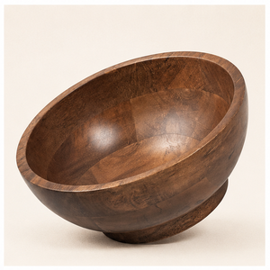 Bol à salade en bois d'acacia artisanal écologique, grand bol à fruits en bois massif pour une cuisine moderne et une décoration de style farmhouse - Product Image 3