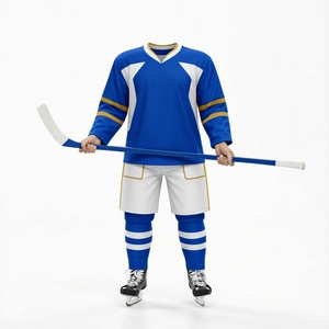 Maillot de hockey sur glace personnalisé en polyester respirant, sublimé, grandes tailles, tenue d'équipe - Product Image 6