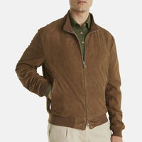 Veste bomber en cuir PU personnalisée pour l'extérieur, légère, respirante, coupe-vent, style motard, col montant, fermeture éclair, pour homme