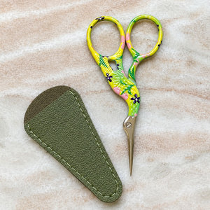 Vintage Style Embroidery Scissors with Leather <b>Case</b> for Thread Cutting and <b>Sewing</b> - Product Image 2