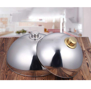Cloche alimentaire en acier inoxydable pour la maison, couvercle de plat, cloche de table en acier inoxydable - Product Image 4
