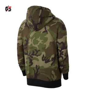 Sudadera con capucha de camuflaje para hombre, ropa informal de uso diario, forro polar de 100% algodón, servicio OEM de 300 GSM, diseño de logotipo personalizado, Popular - Product Image 2