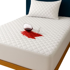 Custom Waterproof Mattress Protector Breathable Quilted <b>Bed</b> Cover Deep Pocket Soft Comfortable Protector Luxury Sleep Bedding - Product Image 6