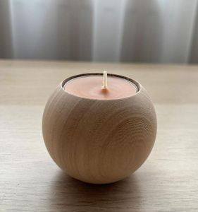 Porte-bougie en bois de qualité supérieure pour la décoration de la maison – Support à bougie en bois naturel fait à la main pour la table à manger, le salon, la chambre, un mariage - Product Image 6