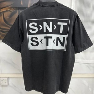 T-shirt tricoté de marque neuf, haute qualité, manches courtes, 100 % coton, coupe ample, personnalisation numérique, style urbain - Product Image 2