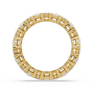 Bague de mariage en or jaune 14 carats avec diamants de laboratoire taille poire, alliance éternelle complète, vente en gros, fabricant et fournisseur de bijoux - Product Image 5