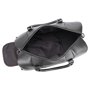 Leather <b>Duffel</b> <b>Bag</b> With Shoe Compartment Duffle <b>Bag</b> Zipper Closure Travel Weekender <b>Bag</b> Black <b>Duffel</b> <b>Bag</b> Travel Duffle <b>Bag</b> - Product Image 3