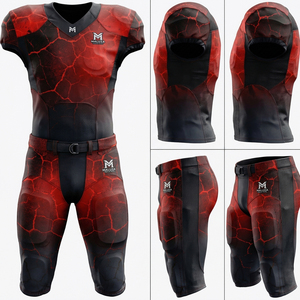 Custom Sublimated American Football Uniform High Performance Moisture Wicking Youth Adult Team Football Jersey <b>Pant</b> Set - Product Image 6