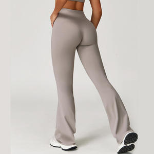 Pantalon de jogging décontracté pour femme, taille mi-haute, coupe droite, en tissu éponge, jambe large, avec dentelle et motifs peints - Product Image 4