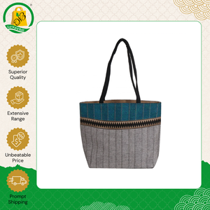 Highest Quality Made in India Bulk Selling Zipper Closure Recycled Hand Length Handle <b>Medium</b> Jute Tote <b>Bag</b> at Affordable Price - Product Image 2