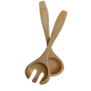 Premium Handcrafted Teak Wooden Salad Servers Set Eco-Friendly Acacia Wood Salad Fork And Spoon For Cookware Kitchen Utensils - Product Image 6