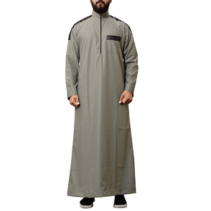 2026 New Fashionable Muslim <b>Men</b> Long Sleeve Middle East Islamic Jubbah Hot Sale Custom Logo High Quality - Product Image 1